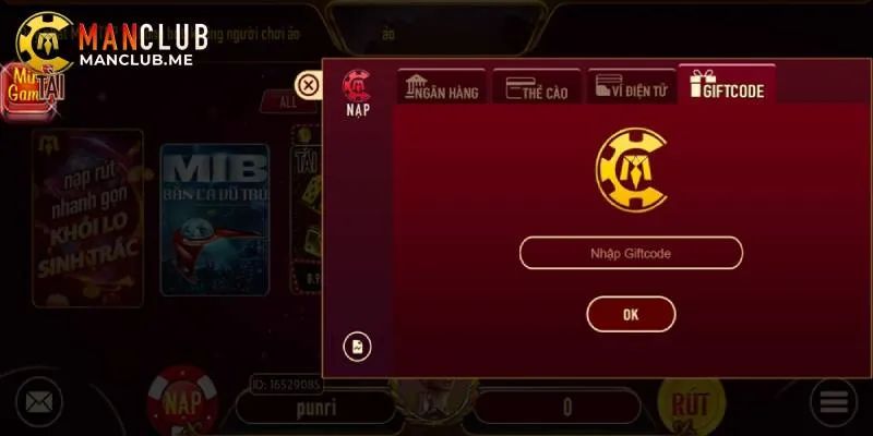 Nạp tiền Manclub các phương thức